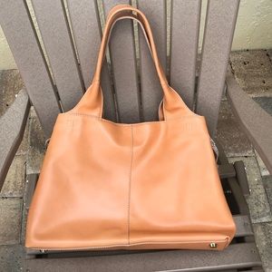 GILI vachetta leather suede tassel tote